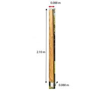 HABRITA Poteau pour kit brise vue - En bois massif - 2,10 m