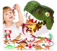 Habuddy Lot de 54 jouets dinosaures pour enfants à partir de 3 ans avec de grandes figurines de dinosaures comme T-Rex réalistes pour jeux de rôle, cadeau pour garçons et filles