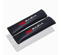 2 Pièces Housse Rembourrage Ceinture SéCurité pour Dacia Duster Spring Logan sandero Jogger lodgy bigster dokker, Fibre Carbone Confort Respirant Amovible ProtéGer Les éPaulettes
