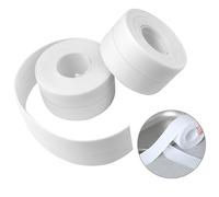 HABURN 2 rouleaux de ruban adhésif étanche, 38 mm x 3,2 m, ruban adhésif étanche résistant à la moisissure, ruban adhésif flexible pour douche, cuisine, salle de bain, toilettes (blanc)