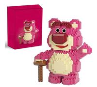 HABURN 800PCS Cartoon Nano Building Block Mini DIY Blocs de Construction pour Enfants, Strawberry Bear Building Block Toy Plastic Particules Miniature Building Blocks Puzzle, Toy Fun Building Blocks