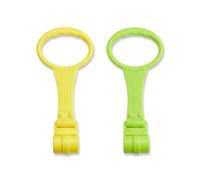 HABVPU 2 Anneaux de Lit Bébé pour Parc et Lit Parapluie, Aide à se Tenir Debout et Entraînement à la Marche, Accessoires de Sécurité pour Exercice des Jambes et Équilibre, Jaune & Vert