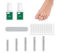 HABVPU Kit de Traitement et d'Éradication de l'Ongle Incarné, Outil en Acier Inoxydable pour Ongle Incarné, Solution Correctrice d'Ongle Incarné, Soulagement Efficace des Ongles Incarné