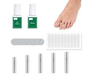HABVPU Kit de Traitement et d'Éradication de l'Ongle Incarné, Outil en Acier Inoxydable pour Ongle Incarné, Solution Correctrice d'Ongle Incarné, Soulagement Efficace des Ongles Incarné