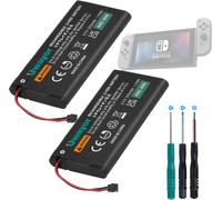 HAC-006 Replacement Battery for Nintendo Switch Joy-Con HAC-015 HAC-016 Controller with 2 Piece Tool Set HAC-A-JCL-C0,HAC-A-JCR-C0