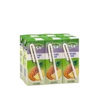 Hacendado Boisson à l'Ananas Sans Sucres Ajoutés, Lot de 6 Briques Tetra Pak, 200 ml, Conservation Ambiante, Naturellement Édulcoré, Tous Âges