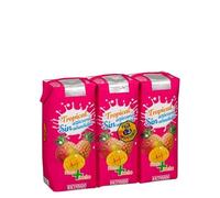 Hacendado - Boisson rafraîchissante tropicale sans sucres ajoutés, mélange de jus de fruits et de lait - Lot de 6 (3 briques de 330 ml)