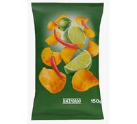 Hacendado Chips Croustillantes Saveur Piment et Citron Vert, 150g, Sans Gluten, Fabriqué en Espagne, Snack de Pommes de Terre Frites PACK 6