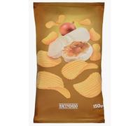 Hacendado Chips Ondulées au Fromage de Chèvre et Oignon Caramélisé, Croustillantes, 150g, Snack Salé, Fabriqué en Espagne PACK 6