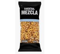 Hacendado Cocktail Mezcla Mélange de Fruits Secs et Noix, 300g PACK 6, Composé de Maïs, Cacahuètes, Pois Chiches et Raisins Secs, Snack Apéritif