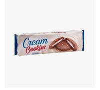 Hacendado Cream Cookies, Biscuits Fourrés au Chocolat Blanc avec 12% de Chocolat Noir, 160g, Lot de 4