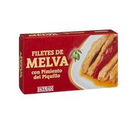 Hacendado Filets de Melva Canutera aux Poivrons del Piquillo à l'Huile d'Olive, 90g (65g Net Égoutté), Lot de 6