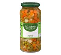 Hacendado Macédoine de Légumes, Bocal 535g (320g Net Égoutté), Légumes Entiers Marinés, Lot de 3