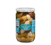 Hacendado Mix Encurtidos Pickles, Assortiment de Légumes Marinés en Bocal, 670g PACK 3, Cornichons, Oignons, Légumes Variés en Saumure
