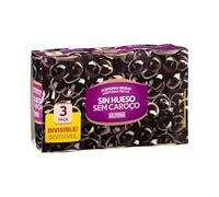 Hacendado Olives Noires Dénoyautées, Lot de 3 Bocaux, 350g par Bocal (150g Net Égoutté), Origine Espagne