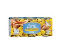 Hacendado Olives Vertes Farcies aux Anchois, Pack6, Teneur Réduite en Sel, 150g, Idéal pour Apéritif et Salades Méditerranéennes