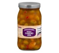 Hacendado Olives Vertes Style Caseiro, Cassées et Assaisonnées, 550g PACK3, Conservation à Température Ambiante, Idéal pour Apéritif et Salades Méditerranéennes