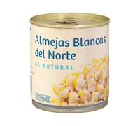 Hacendado Palourdes Blanches du Nord au Naturel, Pêche Sauvage, Boîte 185g, Lot de 6, Origine Espagne