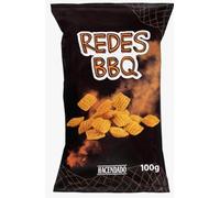 Hacendado Redes BBQ Chips de Maïs Croustillantes, Saveur Barbecue, Sachet 100g PACK 8, Fabriqué en Espagne, Sans Gluten, 524 kcal