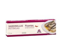 Hacendado Sardines Piquantes à l'Huile de Tournesol, Filets Désossés Sans Peau, 2 Boîtes de 90g, Lot de 6, 5-10 Pièces par Boîte