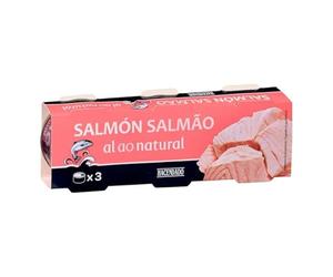 Hacendado Saumon Nature, 3 Boîtes de 80g (50g Net Égoutté), Lot de 6, Filet Désossé Sans Peau, Origine Espagne