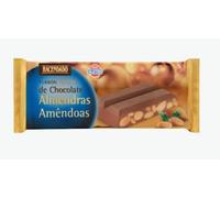 Hacendado Turron de Chocolate aux Amandes, Qualité Suprême, Tablette 250g, Pack de 6, Sans Pesticides, Végétarien, Sans Gluten