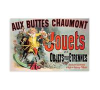HACERR Aux Buttes Chaumont Paris Poster imprimé sur toile pour décoration de chambre à coucher, bureau, chambre, cadeau 60 x 90 cm