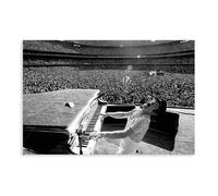 HACERR Poster sur toile Elton John at Dodgers Stadium (1975) - Décoration murale pour salon, chambre à coucher - 50 x 75 cm