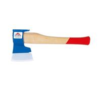 Hache de charpentier STUBAI droit un tranchant, 380 mm manche en frêne, forgée, polie, avec arrache-clous, affûtage droit, côté gauche lisse