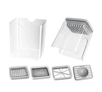 Hache-Légumes | 4-en-1 Multifonction Manuel avec Récipient pour Cuisine,Hacheur de Légumes | pour Gingembre Oignon Carotte Tomate Salade Fruit Cuisine à la Maison Pâtisserie Plein Air Camping Fête