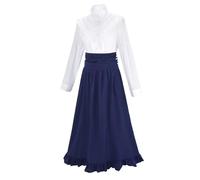 Hache médiévale véritable pour femme, robe classique deux pièces pour cosplay, événements historiques, costume élégant Abida chat Cosplay, bleu, S