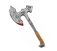 Hache viking - hache sanglante pour costume d'Halloween et cosplay | Plastique léger, forme de hache distinctive, aspect sang décoratif, adapté aux costumes de viking, d'horreur et d'Halloween