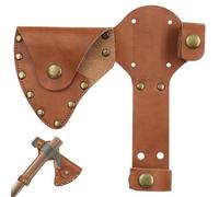 Hachette en Acier Froid, Gaine de hachette, Gaine de Hache en Cuir, Housse tête Hache montée à la Taille avec Support Protection à Bouton-Pression pour Le Camping et Le Travail du Bois