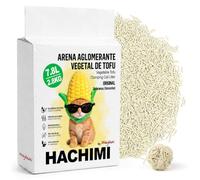 HACHIMI Litière Végétale Tofu pour Chat 2,8 kg sans Parfum Ajouté | Granulés fins 1,5 mm | Agglomération rapide | Faible poussière | Ingrédients d'origine végétale | 1 sac de 2,8 kg