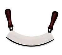 Hachoir - 32 DUMAS - Berceuse - Lame acier inoxydable - Double manche bois - Longueur lame 25 cm