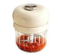 Hachoir à Ail | Broyeur Électrique À Pression Pour Aliments | Petit Hachoir à Légumes,Pour: Maison, Camping, Restaurant, Cuisine, Appartement, Pique-nique, Ail, Salades, Gingembre et Oignons