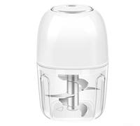 Hachoir à ail électrique avec 6 en acier inoxydable, capacité de 350 ml, moteur 45 W, design anti-éclaboussures, mini robot de cuisine rechargeable par USB pour Ho