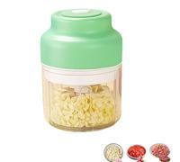 Hachoir à ail électrique, broyeur à ail, hachoir à oignon, Mini hachoir à légumes Portable for gingembre, piment, fruits, viande(Green,250ml)