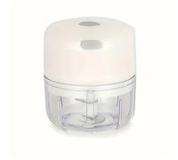 Hachoir à ail électrique, Hachoir Électrique De Cuisine, Mini Broyeur À Ail, Viande Portable USB, Légumes Pour Gadgets,Mini robot culinaire(100ML-White)