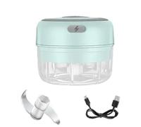 Hachoir à ail électrique, Mini Hachoir À Ail Électrique 100 /250mL, Légumes, Chili, Viande, Gingembre, Machine Robuste, Chargeur USB, Mélangeurs De Cuisine,Mini robot culinaire(Green-100ML)