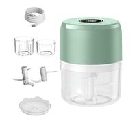 Hachoir À Ail Électrique Mini | Petits Ustensiles de Cuisine - Broyeur à Viande Ménager - Pour Cuisiniers Amateurs Professionnels Débutants Préparation Repas Camping Car Dortoir Fêtes Légumes Viande