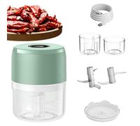 Hachoir à ail électrique Mini - Petits ustensiles de cuisine | Hachoir domestique - Pour la maison Débutants Professionnels occupés Véhicule de loisirs Étudiants Camping Tailgating Fêtes Bureau
