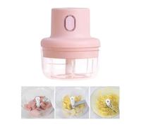 Hachoir à ail électrique - Mini robot culinaire 100 ml et 250 ml, sans fil rechargeable par USB, lames en acier inoxydable 304, sans BPA, pour légumes, viande, oignon, piment (100 ml)