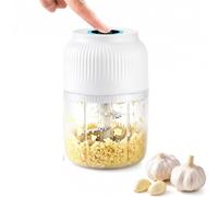 Hachoir à Ail Électrique Sans Fil 400ml, Mini Robot de Cuisine Portatif