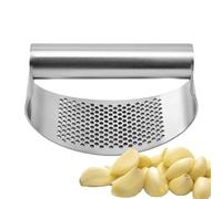 Hachoir à ail en acier inoxydable, bascule à ail en acier inoxydable - Presse-ail manuel, hachoir à ail, presse-ail, outil de hachoir à ail résistant à la rouille