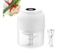 Hachoir à ail en métal ABS de 4,72 pouces et 300 ml | Mini processeur d'aliments électrique | Hachoir à ail sans fil | Moulin à herbes et à viande pour aliments pour bébés, pour citrouille, C