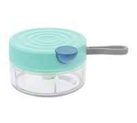 Hachoir à Ail Manuel Mini 180ml en ABS et Pc, Vert | Compact et Léger, Couvercle Transparent Antidérapant, pour Ail Gingembre Légumes, Maison et Voyage
