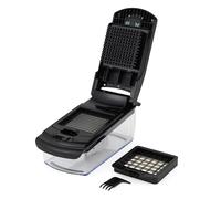 Hachoir à aliments 2-en-1 Salter Expert - Hacher & émincer les oignons, légumes, 2 lames de coupe interchangeables en acier inoxydable, garantie de 10 ans, base antidérapante, facile à nettoyer