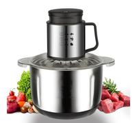 Hachoir à Aliments Électrique 1000W, Robot Culinaire 5L avec 6 Lames Inox à Deux Niveaux, 2 Vitesses, Moulin à Viande pour Cuisine, Viande, Légumes, Fruits, Oignon