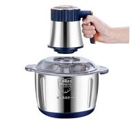 Hachoir à aliments - Hachoir électrique de 5 l | Processeur d'aliments | Hachoir automatique multifonction | Moulin à oignon en acier inoxydable pour bouillies, boulangerie et restaurants.